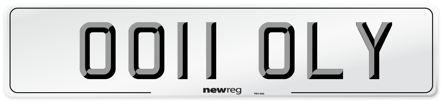 OO11 OLY Number Plate from New Reg